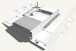 Concurso de Propostas Arquitetônicas para o futuro SESC Guarulhos, volumetria, 8º lugar. Andrade Morettin Arquitetos<br />Desenho equipe 