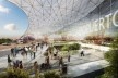 Foster and Partners Architects, Aeropuerto internacional de la Ciudad de Mexico, 2014. Maqueta digital<br />Imagen divulgación  [fosterandpartners.com]