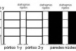 Composição dos pórticos planos e paredes do núcleo na direção y

