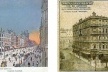 Av. Central e Hotel Avenida (à esquerda, em primeiro plano), em cartões postais de 1910, impressos na França