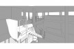 Casa Shodhan, vista interna do edifício, Ahmedabad, Gujarat, Índia, 1951-56. Arquiteto Le Corbusier<br />Modelo tridimensional Gabriel Johansson Azeredo / Imagem Edson Mahfuz 