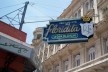 Cartaz dos anos 50, ainda em uso. Floridita, Havana<br />Foto Roberto Segre 