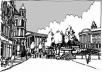 New Street / Victoria Square hoje.<br />Ilustração de Neil Chapman 