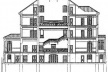 Ventura Terra, casa J. J. da Silva Graça, corte pelo átrio, Lisboa (1905-1907)<br />Foto do autor 