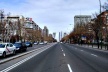 Paseo de la Castellana, com Torres Kio ao fundo<br />Foto Ana Paula Medeiros 