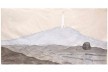 Bel Falleiros, sobre pedra e água_Oeste, 2013, tinta acrílica, grafite e giz pastel sobre algodão cru<br />Divulgação 