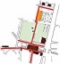 2.2. Esquema gráfico dos "eixos" estruturadores: centro-bairro (N/S) e ferroviário (L/O)