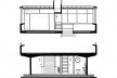 Casa ponte (Casa sobre o arroio), cortes dos pisos superior e térreo, Mar del Plata, 1947. Arquiteto Amancio Williams<br />Imagem divulgação  [revista Óculum 7/8]