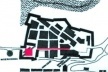 6. Planta do núcleo inicial de Salvador. Observe-se a analogia com o traçado da cidade da Parahyba (Fig. 8) em relação à posição tanto da praça da Câmara quanto da principal via de acesso a ela (logradouros indicados em vermelho na figura acima) [Evolução física de Salvador (UFBA-FA-CEAB, Salvador, 1998)]