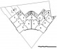 Edifício Jaçatuba, planta nível 7º ao 10º: 1. escritório / salas; 2. hall; 3. W.C.; 4. copa; 5. depósito / despensa; 6. circulação; 17. cobertura