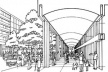 Galerias cobertas<br />Imagem dos autores do projeto 