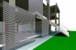 Perspectiva do Bloco Cultural (segue o mesmo esquema estrutural dos blocos habitacionais)<br />Imagem dos autores do projeto 