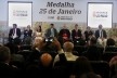 Início da solenidade, com as presenças de Carlos Martins, Paulo Mendes da Rocha, Nádia Campeão, Fernando Haddad, Dom Odilo Scherer, Antonio Donato, Rosa Artigas e Renato Anelli<br />Foto César Ogata / SECOM 