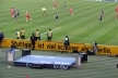 Vista do campo de jogo. Com detalhe para a mensagem voltada para a torcida: Stuttgart ist viel schöner als Berlin – “Stuttgart é bem mais bonita que Berlim”<br />Foto Roberto Rüsche 