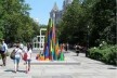 Praça perto do City Hall. Escultura de Sol LeWitt<br />foto José Barki 