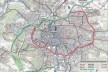 Imagen B: Proyecto del "Double Rocade" o "Grand Huit" [Institut d’Amenagement et Urbanisme de la Region de Ile de France IAURIF]