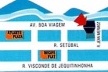 Figura 08 – Peça promocional de edifícios no bairro Setúbal. Edifício Veredas do Mar, detalhe da publicidade, com a localização do empreendimento. Vereda Incorporações [ADEMI Imóveis, edição 16, agosto, 2004, ADEMI-PE]