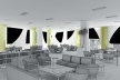 Vista interna - modelo sem renderização<br />Desenho do escritório 