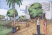 Vista acesso ao Centro de Visitação<br />Imagem dos autores do projeto 