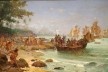 Desembarque de Cabral em Porto Seguro, óleo sobre tela de Oscar Pereira da Silva (1922) [Wikimedia commons]