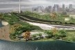 Plano conceitual do Parque Urbano da Orla do Guaíba, Porto Alegre RS, 2012-2018. Escritório Jaime Lerner Arquitetos Associados<br />Imagem divulgação  [website oficial do arquiteto]