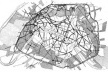 Georges Eugène Haussmann, Plano para Paris, 1851-1870. Plano indicando as novas ruas, os novos bairros e os dois grandes parques Bois de Boulogne e Bois de Vincennes [BENÉVOLO, Leonardo. A história da cidade. São Paulo, Perspectiva, 1983]