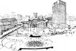 Croqui. Projeto vencedor do Concurso de reurbanização do Vale do Anhangabaú<br />Arquitetos Jorge Wilheim, Rosa Kliass e Jamil Kfouri 