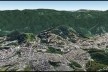 Espraiamento geográfico da RMSP a Norte sobre a Serra da Cantareira e morraria associada<br />Imagem Google 2011 editada por ARSantos 
