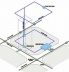 Esquema da rede de infra-estrutura em licitação (jan.2003) para a área 22 de Barcelona, Espanha. Nas vias públicas passam as redes arteriais, em galerias.Toda a rede de distribuição dentro das Quadras é feita à partir de uma sala técnica para cada lote [Ajuntament de Barcelona, 2003]