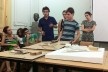 Oficina de Modelos, 21 de fevereiro, manhã, alunos apresentam o processo de trabalho<br />Foto Abilio Guerra 