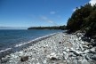Praia em Chaitén, Golfo Corcovado, Oceano Pacífico<br />Foto Diana Souza 