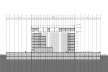 Caja Granada, corte longitudinal, Granada, Andaluzia, Espanha, 2001. Arquiteto Alberto Campo Baeza<br />Imagem reprodução / imagen reproducción  [Website campobaeza.com]