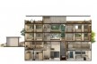 Casa de Òsùmàrè, Edifício Sacerdotal, corte, Salvador, 2017. Escritório Brasil Arquitetura<br />Imagem divulgação 