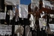 Centro Histórico de Bolonha, varal publicitario<br />Foto Fabio Jose Martins de Lima 