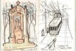 Largo do Carmo e Elevador da Glória, Lisboa, Portugal<br />Desenho de Petterson Dantas 