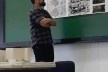 End Fernandes apresentando o trabalho final de graduação “Direito à Cidade – democratizar o centro com habitação de interesse social”<br />Foto divulgação 
