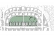 Dormitórios e alojamentos para professores e estudantes, implantação. Sic Arquitetura, 2008<br />Desenho escritório 