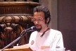 Rafael Passos, estudante da UFRGS e diretor Geral da FENEA, na solenidade de abertura do XVII CBA<br />Foto Gilberto Belleza 