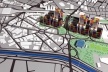 Vista aérea a partir da Casa Verde<br />Imagem dos autores do projeto 
