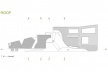 Sede da Fundação Iberê Camargo, planta da cobertura. Arquiteto Álvaro Siza, 2008<br />Desenho escritório 