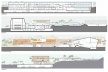 Concurso de Propostas Arquitetônicas para o futuro SESC Guarulhos, 3º lugar, cortes AA, BB, CC e DD. Escritório Forte, Gimenes e Marcondes Ferraz<br />Desenhos do escritório 