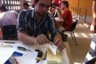 Oficina de Modelos, 10 de fevereiro, tarde, começam a surgir formas tridimensionais<br />Foto Abilio Guerra 