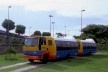 Centro de Tecnologia da Rede Sarah, ônibus de transporte de funcionários e pacientes, Salvador BA. Arquiteto João Filgueiras Lima, Lelé<br />Foto divulgação  [Acervo CTRS]