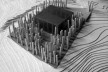 Inserção da maquete no terreno<br />Imagem dos autores do projeto 