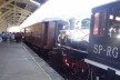 Trem das Termas na plataforma de embarque da estação de Marcelino Ramos<br />Foto Matheus Rigon 