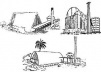 Trabalho de aluno. Disciplina Pequenas Composições de Arquitetura. Revista Arquitetura, Engenharia, Urbanismo, Belas Artes e Decoração, vol. III, 1946, p. 44, 52 e vol. VI, 1947, p. 59
