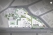 Centro de Referência em Empreendedorismo do Sebrae-MG, implantação, 3º lugar. Arquiteto Enrique Hugo Brena, 2008<br />Desenho escritório 
