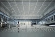 Concurso Internacional para Projeto Arquitetônico do Museu Exploratório de Ciências da Unicamp, vista interna da área de acolhimento, 1º lugar. Arquitetos Reinaldo Nishimura, Daniel Corsi e Dani Hirano, 2009<br />Imagem equipe 