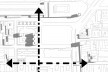 Complexo habitacional e cultural Júlio Prestes, São Paulo, arquitetos Mario Biselli e Arthur Katchborian<br />Diagrama 05: eixos permeáveis 