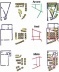Diagramas: 1. linhas de movimento em forma de árvore; 2.  linhas de movimento em forma de anel; 3.  linhas de movimento misto